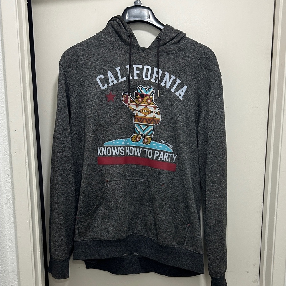 Riot Society Charcoal California Bear Hoodie